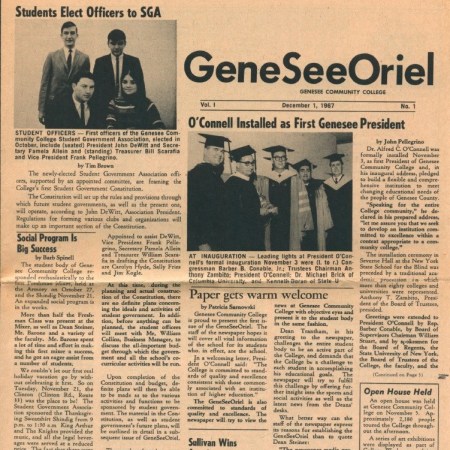 front page of first GCC newspaper from December 1967