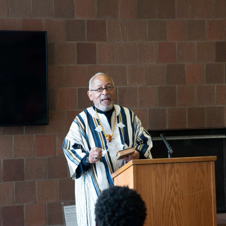 Carter G. Woodson at a Black History Month event